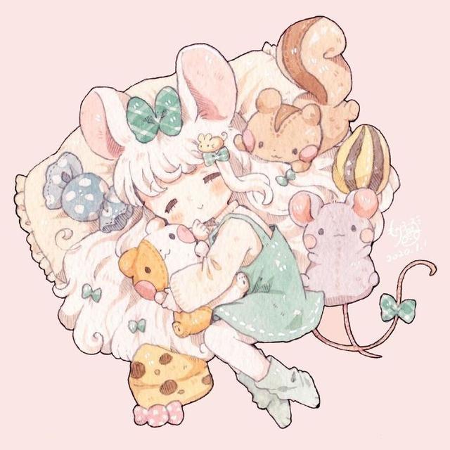 甜甜的下午茶来咯,一组超软萌可爱的小女孩插画分享!