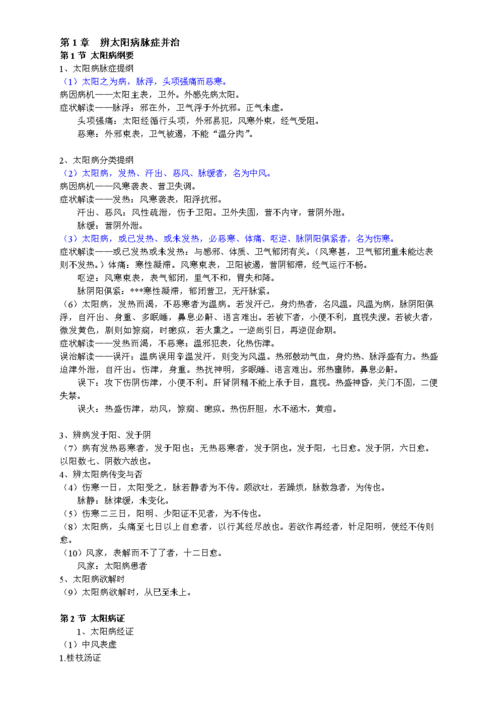 伤寒论-太阳病篇 期末复习资料.doc 14页