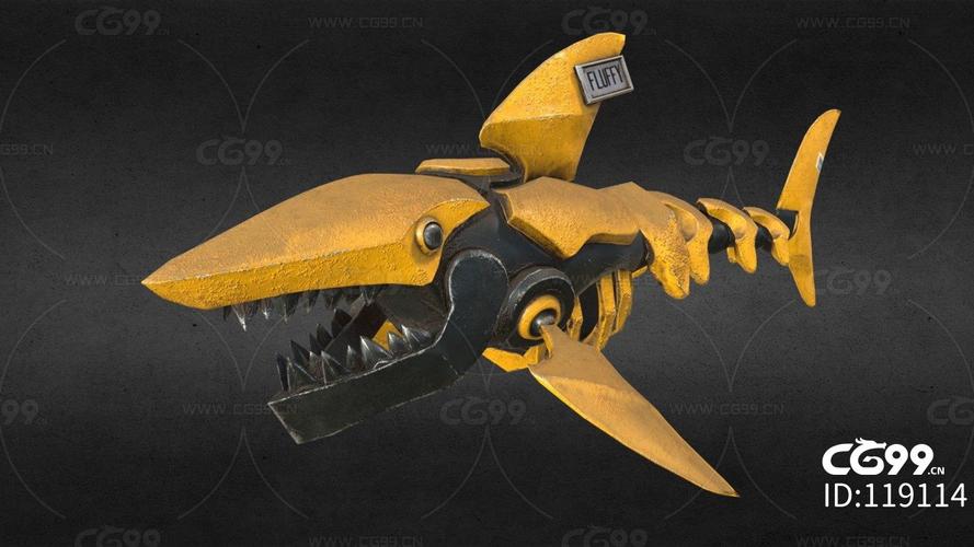 次时代pbr 机甲 机器人 机械鲨鱼