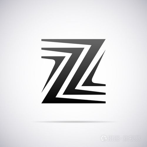矢量标志字母 z.设计模板