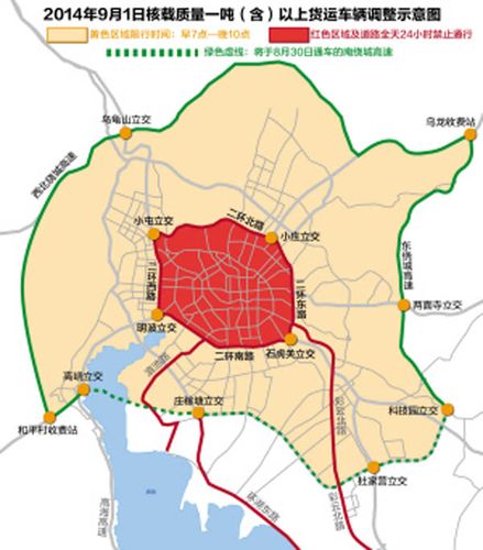 需要进入限行区域的受限车辆,应按照《昆明市城市道路车辆通行规定》