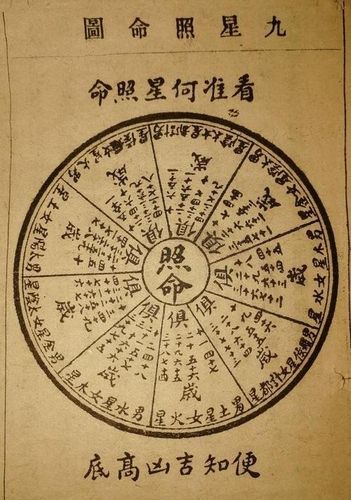 2020年庚子年九星照命图