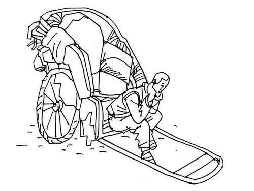 简笔画拉车 简笔画图片大全-蒲城教育文学网