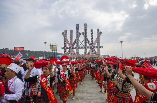 2019年芒市地区景颇族目瑙纵歌节"航拍"震撼