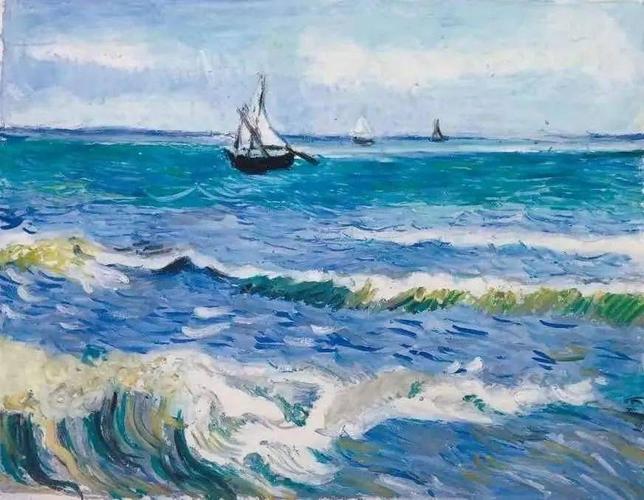 带着油画棒一起浪,路老师教你画大海_海面
