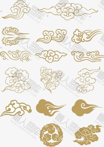 金色云纹祥云图片合集-金色云纹祥云图案设计素材大全