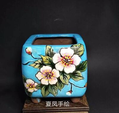 手绘花盆