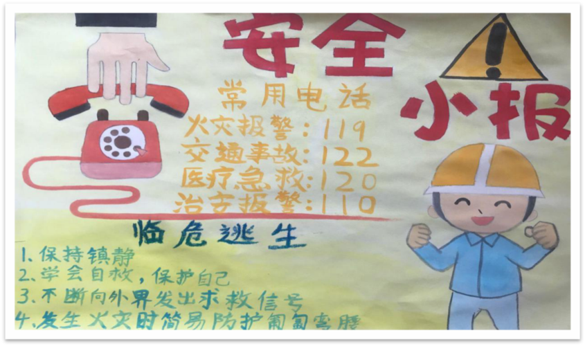 管理系"安全教育日"主题手抄报展
