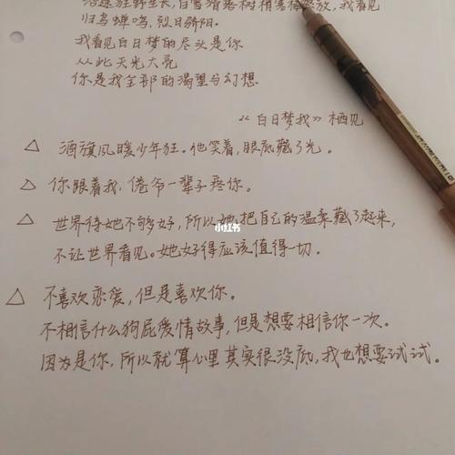 白日梦我——倦鸟归栖_手写_文案_练字_爱情故事_梦境