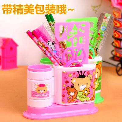 学习文具幼儿园生日礼物礼品 笔筒套装 小学生奖品学习用品批发