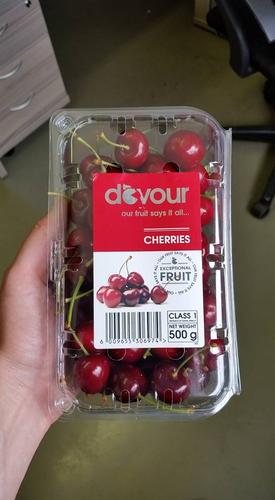 organic sweet red cherries