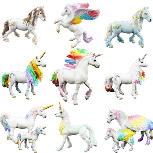 男女孩礼物仿真独角兽模型神话精灵马天马飞马独角马玩具模型摆件