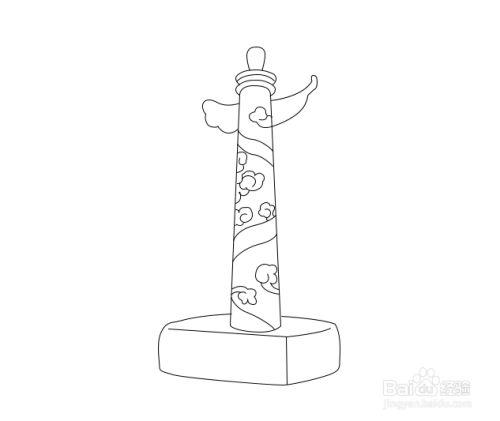 党柱子图片简笔画步骤