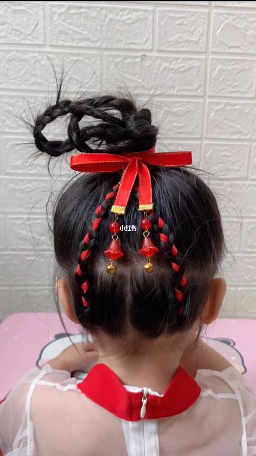 儿童简易汉服发型_汉服发型_发型_古风_古风发型_母婴