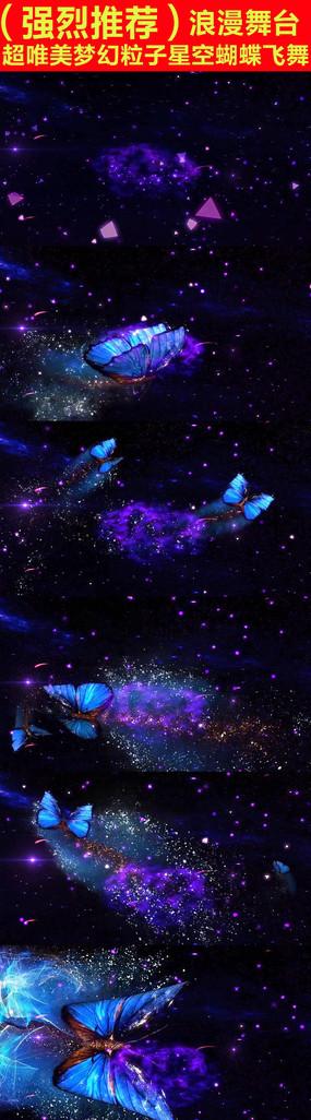 超唯美梦幻粒子星空蝴蝶飞舞视频