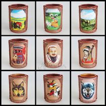 >> 成吉思汗头像蒙古族皮画彩印皮革挂画装饰画八骏内蒙古工艺品礼品