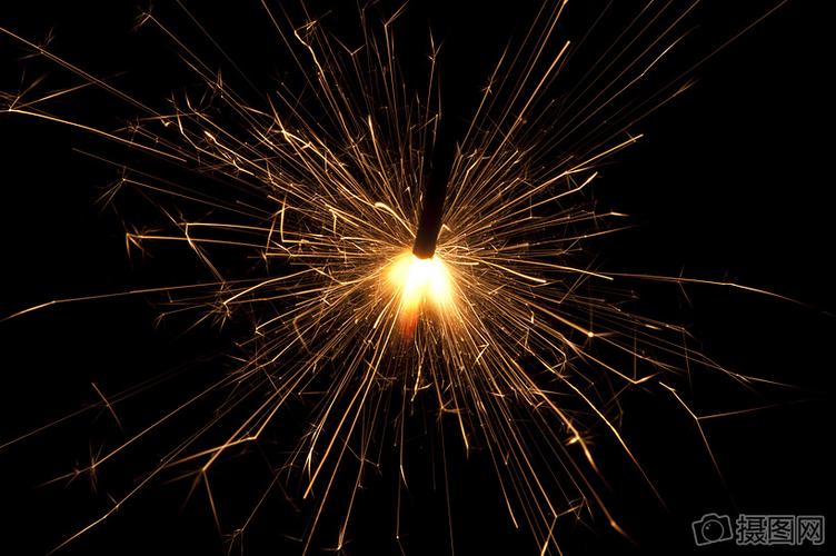 黑夜中的电火花图片