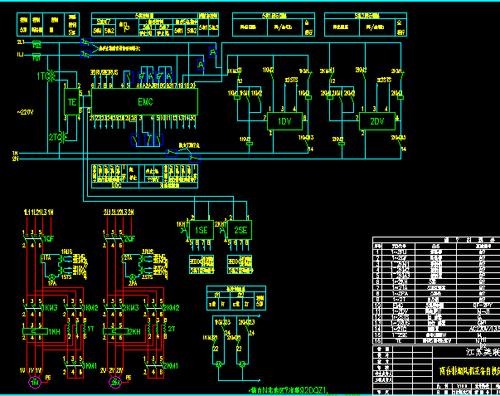 92dz1双电源两台排烟风机电气设计图