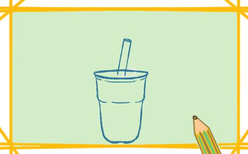 奶茶简笔画手帐的图片教程