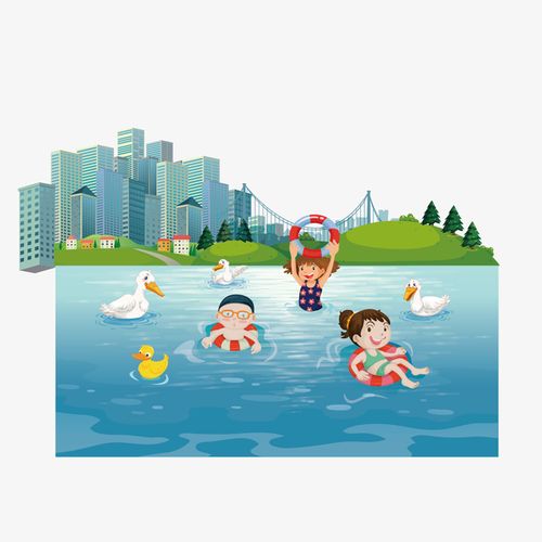 关键词 : 矢量,游泳,小孩,卡通