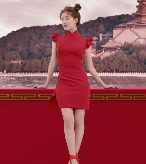 女星旗袍造型杨幂少女感谭松韵终于相信她31岁了