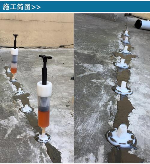 混凝土裂缝修补注射器灌缝胶注胶器底座注浆嘴灌浆针筒自动灌注器