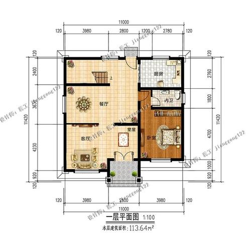 7款二层半农村别墅设计图110120平带露台不到40万建出来真大气