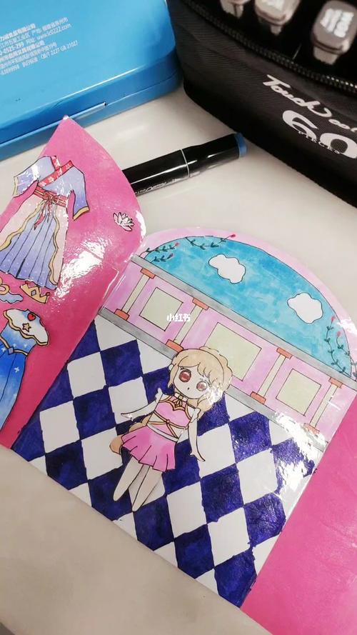 在小红书上学的手工(有轻微改动)_手工制作_上色_手工