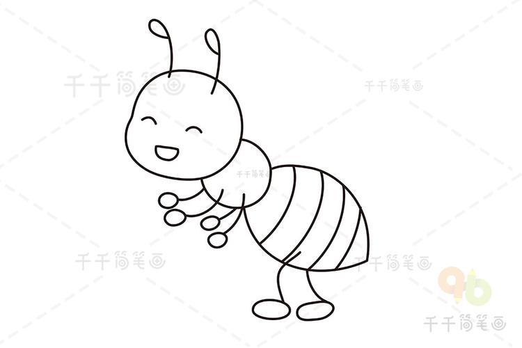 小蚂蚁简笔画图片教程