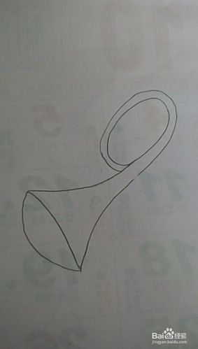 7 最后在竖线对应的位置,画几个小圈,一个简单的小号就画好了 end