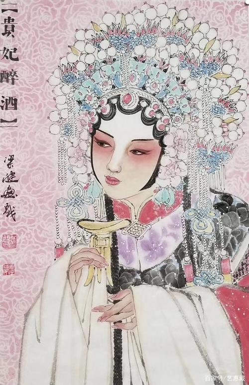 青年画家梁健戏曲人物作品赏析