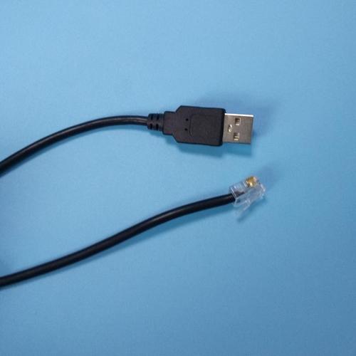 深圳工厂批发定制usb转rj11 6p4c电话线 水晶头公头机器用数据线