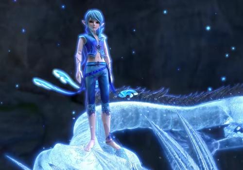 水王子站在水龙上