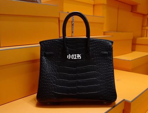 爱马仕birkin25 雾面美洲鳄鱼皮黑色超漂亮_birkin_雾面_鳄鱼皮