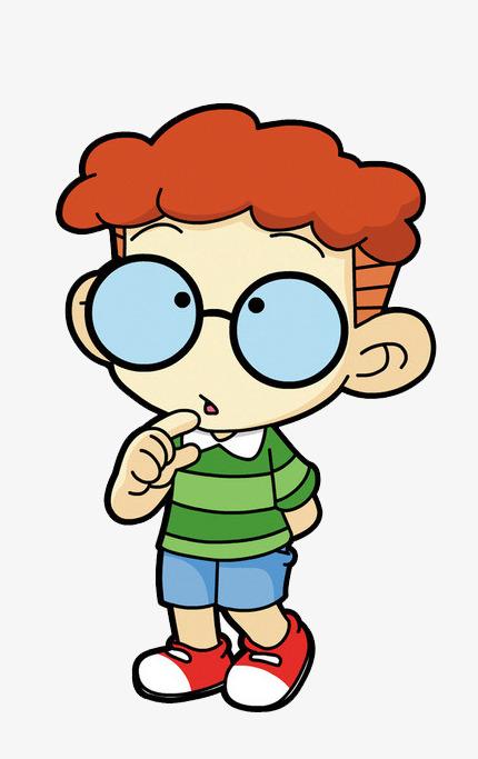 在思考男孩简笔画