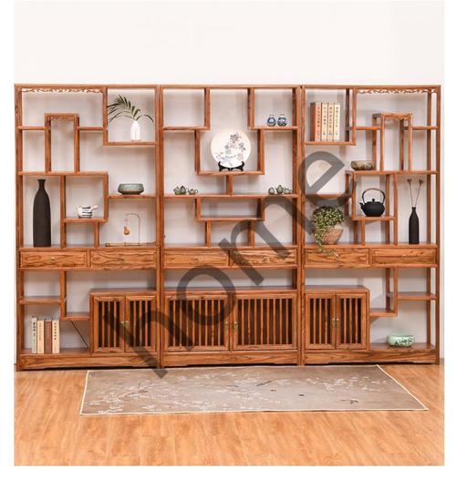 博古架实木中式展示陈列玄关博古架多宝阁茶具架茶室置物架茶叶柜隔断
