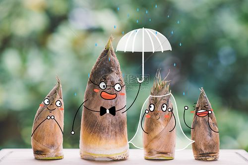 创意摄影插画 创意春笋.