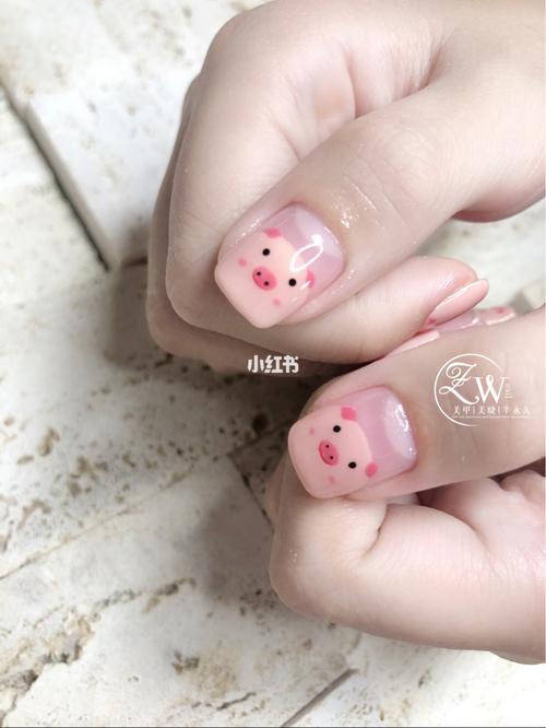 可爱手绘小猪美甲_手绘_探店_少女心_软萌_惠安探店_美妆_美甲