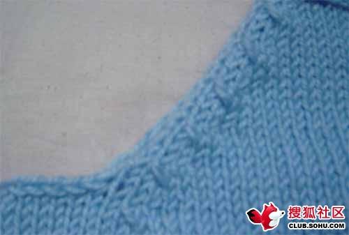 从下往上织插肩毛衣(腋下收针方法—小燕子收针)