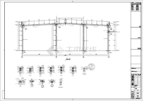 [浙江]单层门式刚架与框架结构工业厂房结构施工图