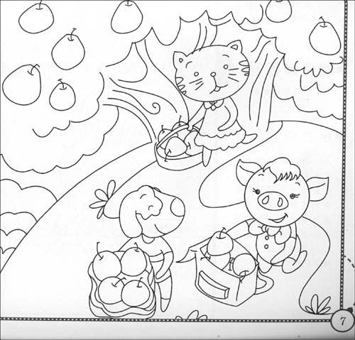 儿童简笔画上色材料