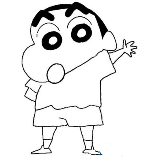 可爱的蜡笔小新简笔画蜡笔小新简笔画