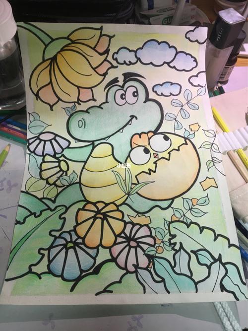 学前美术简笔画 彩铅情景 植物动物_简笔画_美术_彩铅