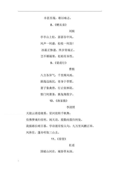 人教版八上语文必背古诗18首.pdf 5页