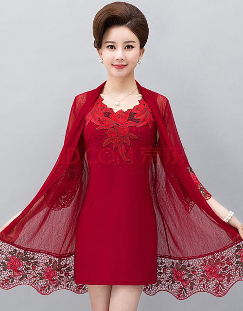 儿子结婚妈妈穿的喜庆衣服春夏装结婚礼妈妈装嫁女儿婚宴礼服套装