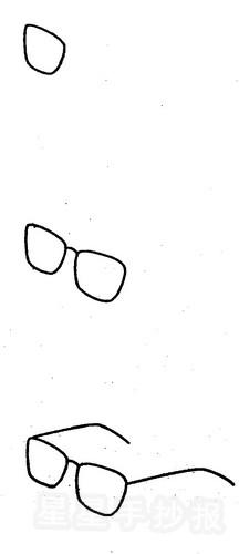 眼镜简笔画图片教程