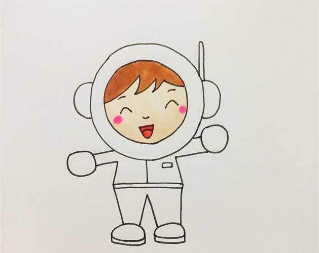 宇航员怎么画简单