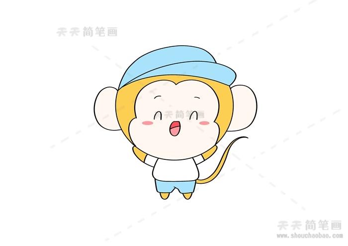 简笔画猴子简笔画画法超容易模板猴子简笔画怎么又快速又漂亮