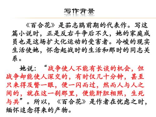 统编版上册茹志鹃百合花课件共49张ppt
