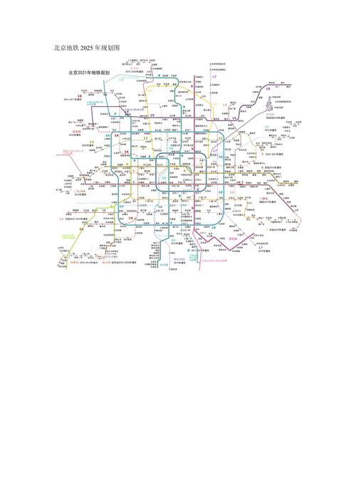 北京地铁2025年规划图